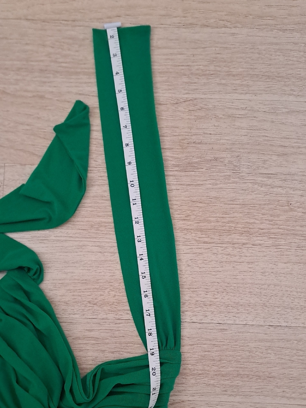 Green Ruched Halter Mini Dress - Picture 7 of 9